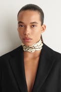 COS Polka-dot Silk Skinny Scarf