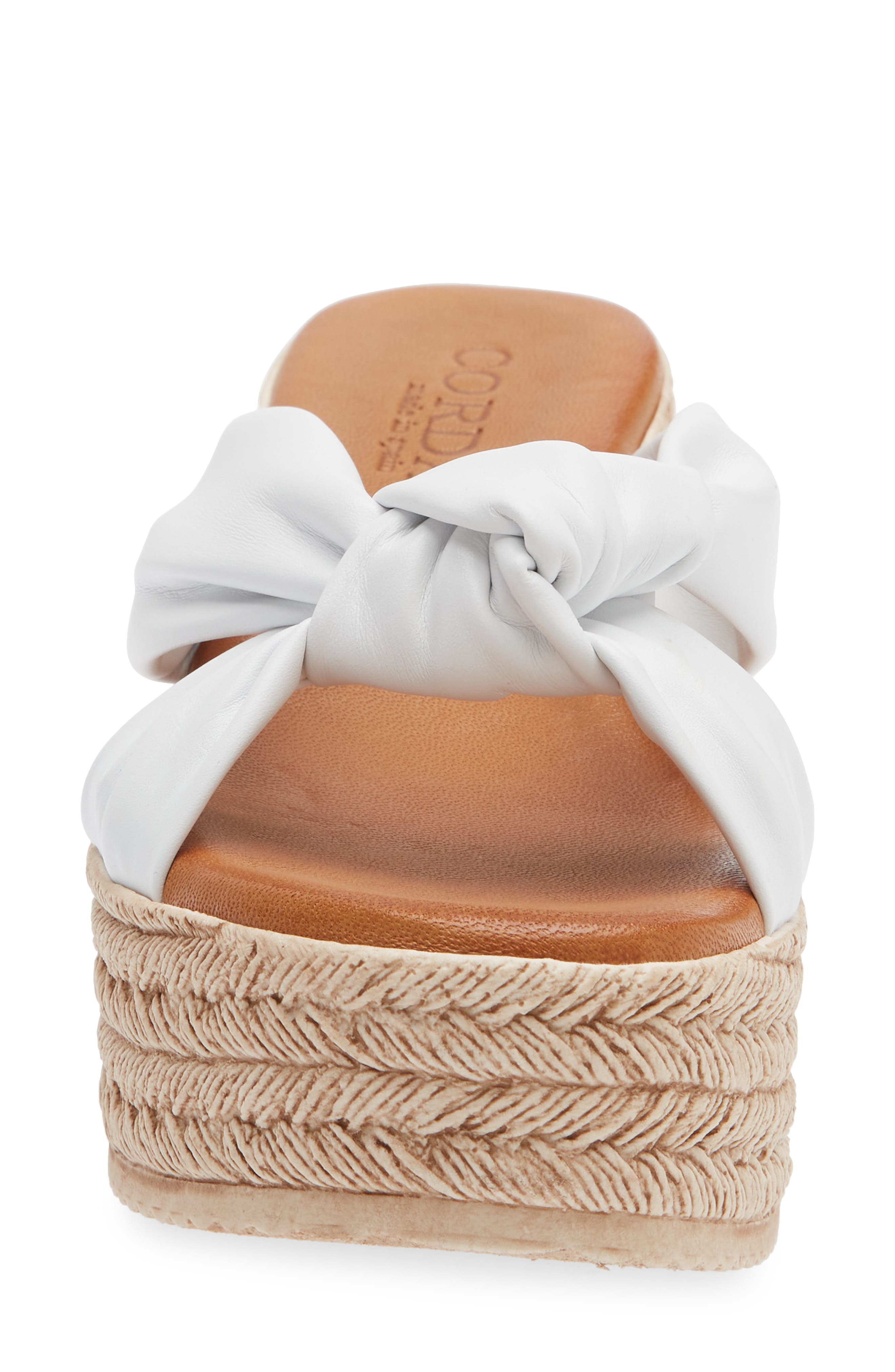 Brenda Platform Espadrille Sandal, Alternate, color, WHITE LEATHER