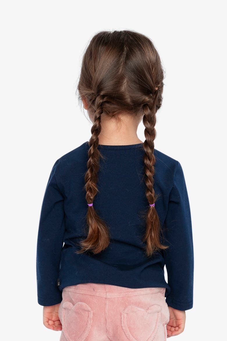 Organic Cotton Heart Balloon Long Sleeve T-Shirt, Alternate, color, Royal Blue and Pink