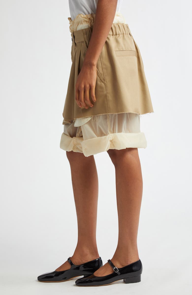 Maison Margiela Layered Cuffed Hem Shorts, Alternate, color,