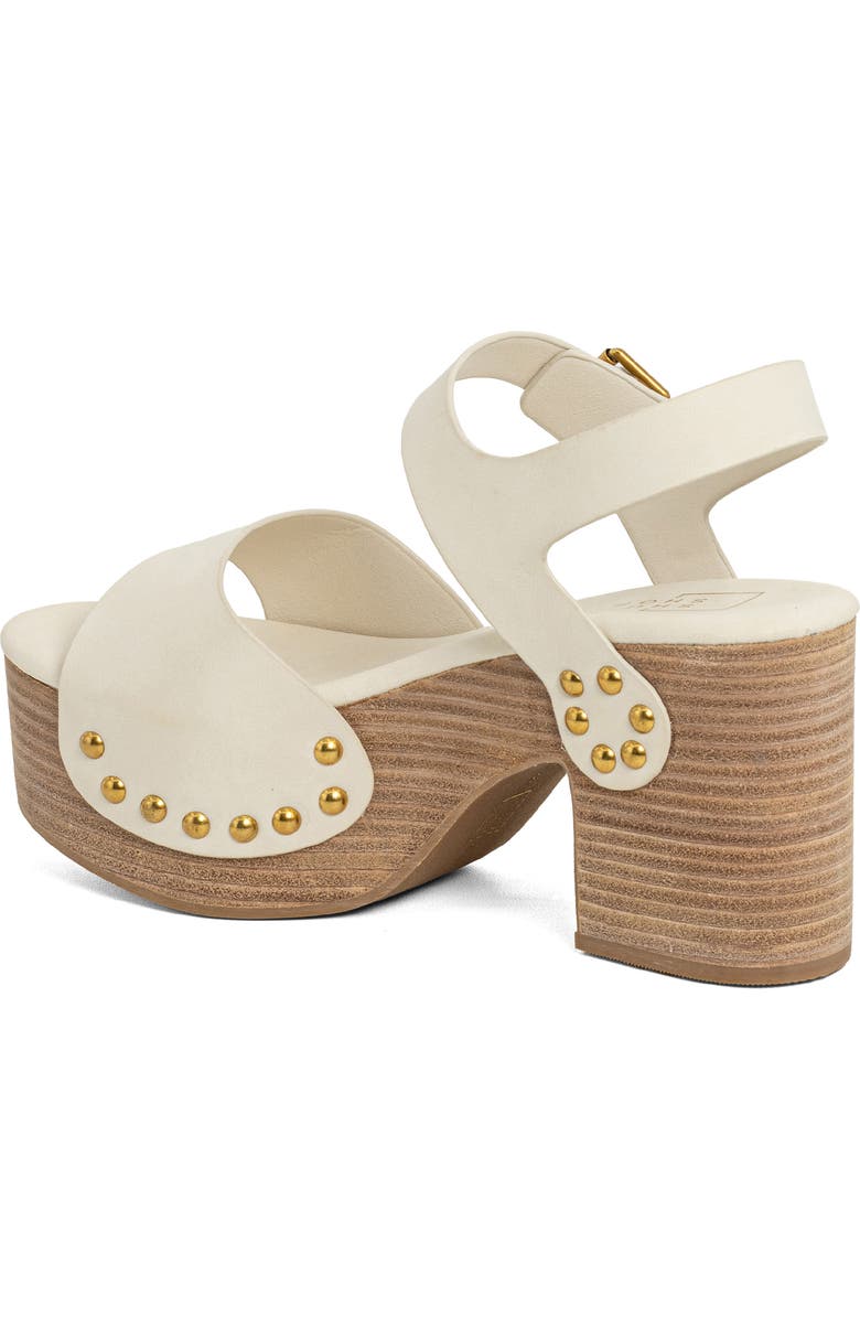 SHUSHOP Gia Ankle Strap Platform Sandal, Alternate, color, Bone