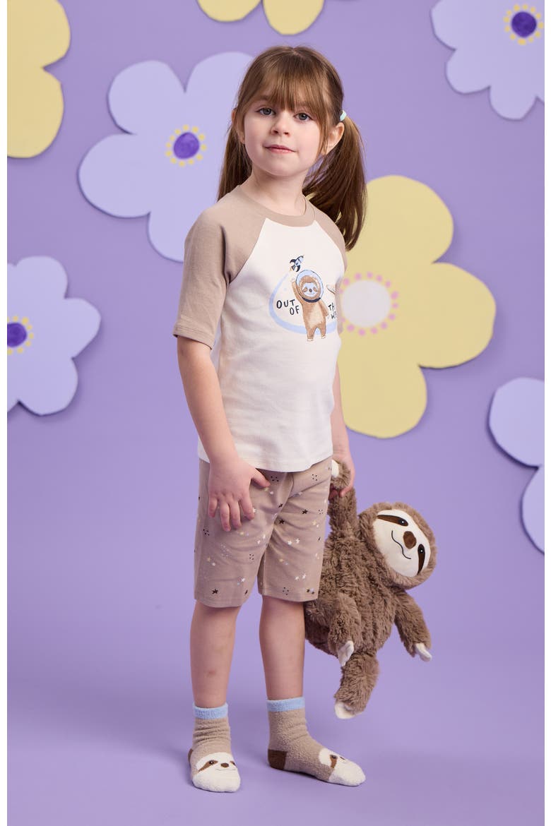 Sloth Shorties PJ Set, Alternate, color, Sloth