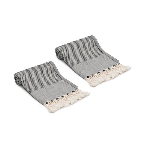 Whisper Weight Turkish Cotton Hand Towels - Set of 2