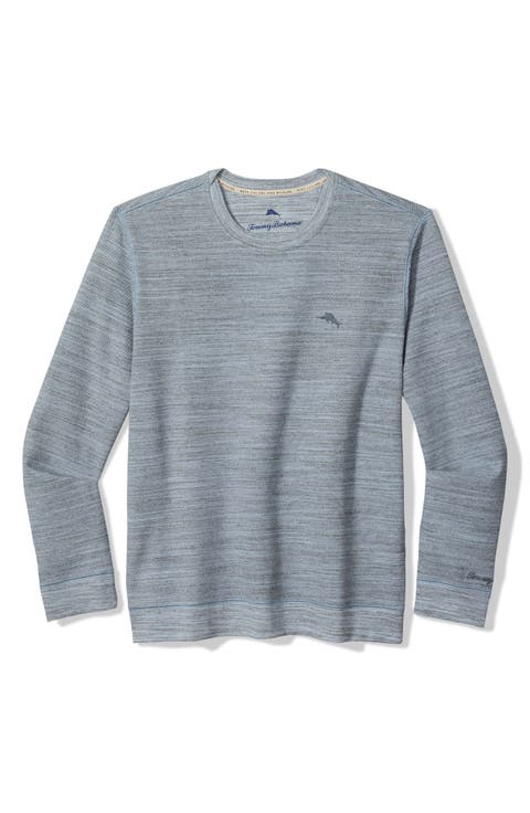 Sandstone Slub Cotton Blend Crewneck Sweatshirt
