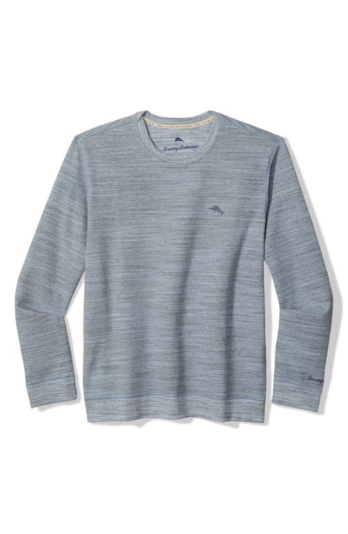 Tommy Bahama Sandstone Slub Cotton Blend Crewneck Sweatshirt In Gray