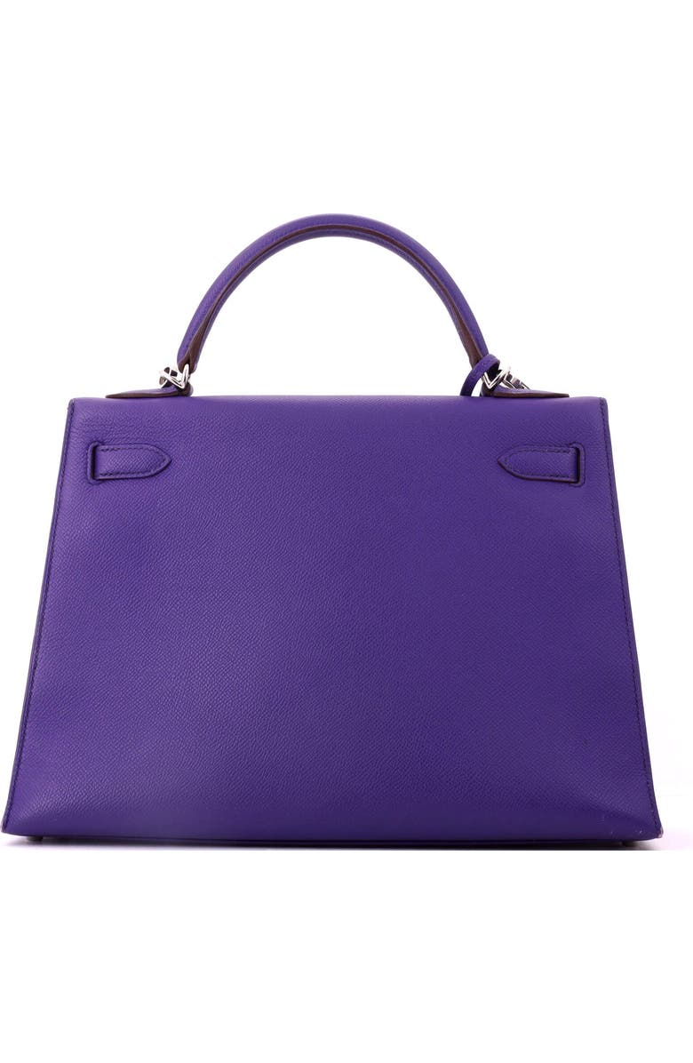 Pre-Owned Hermes Kelly Handbag Purple Epsom with Palladium Hardware 32, Alternate, color, Crocus