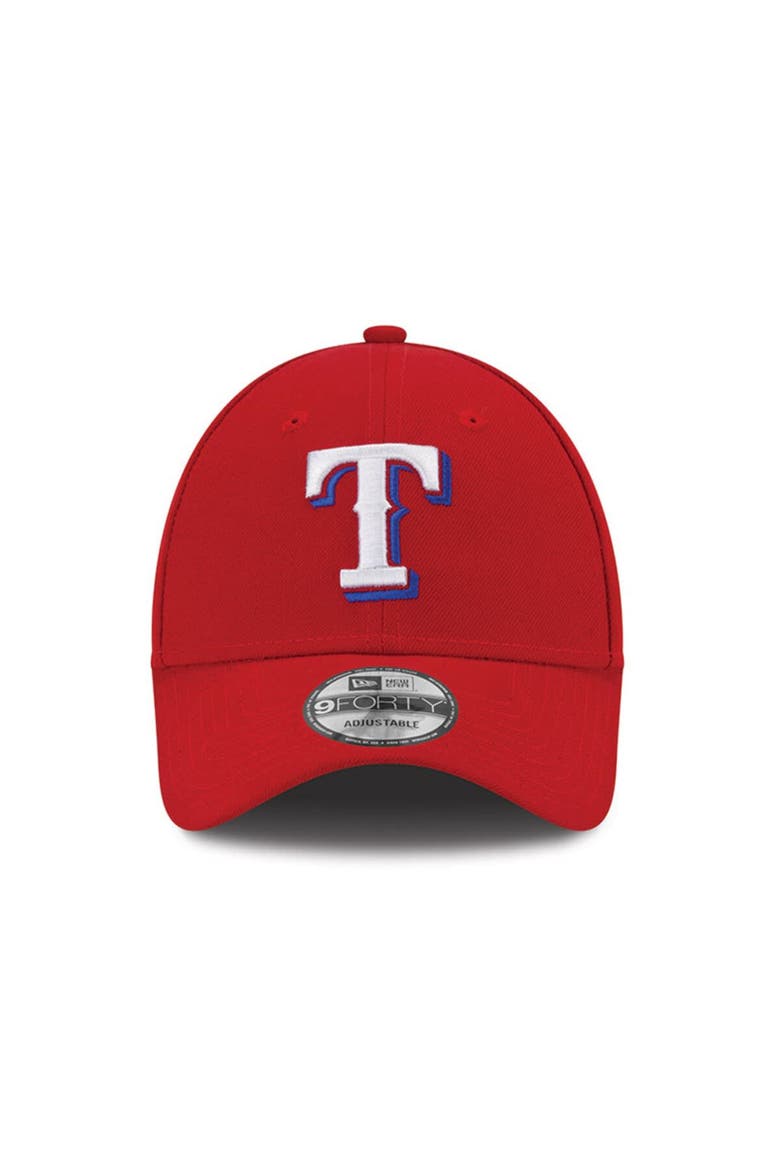 Men's New Era Red Texas Rangers League 9FORTY Adjustable Hat, Alternate, color, Red