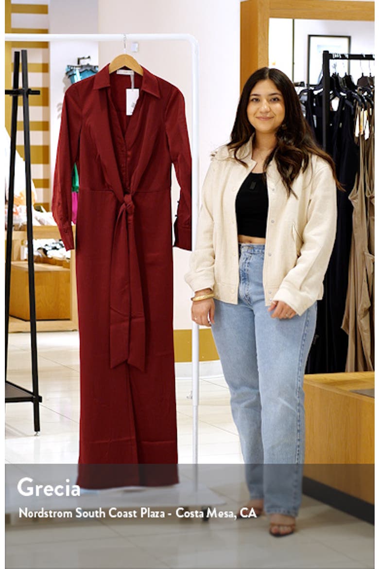 Wrap Waist V-Neck Long Sleeve Jumpsuit video
