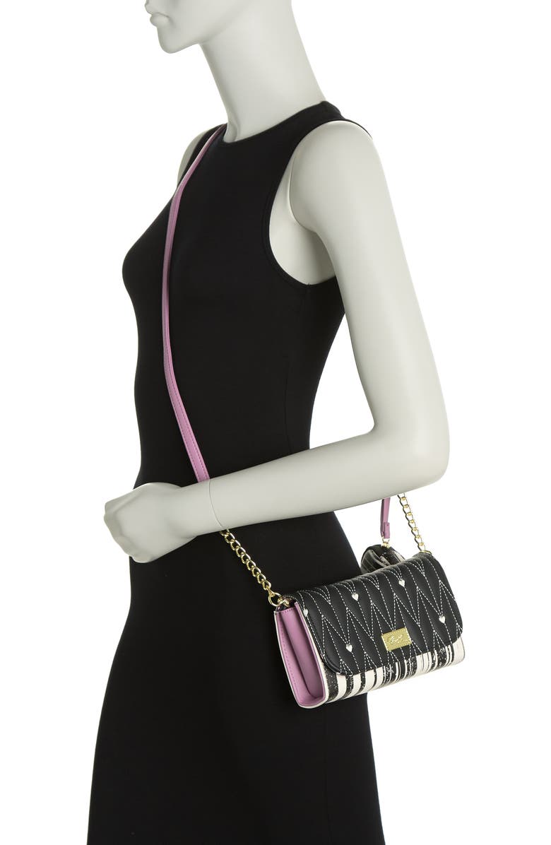 Luv Betsey by Betsey Johnson Heart Quilted Crossbody Bag, Alternate, color,