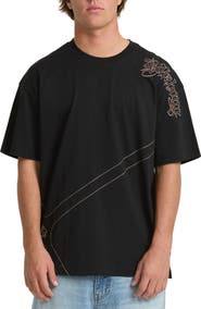 Billabong Immortal Blast Oversize Embroidered Cotton T-Shirt