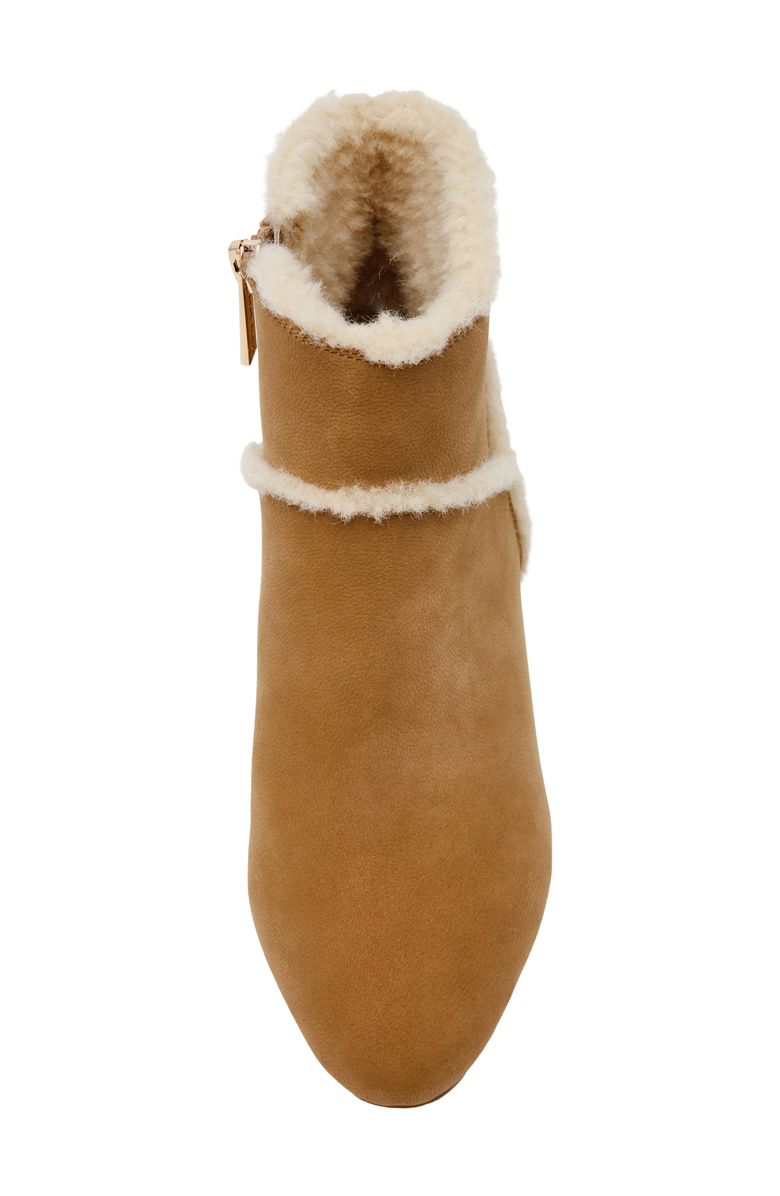Alfie Bootie with Faux Fur Trim, Alternate, color, TAN TUMBLED