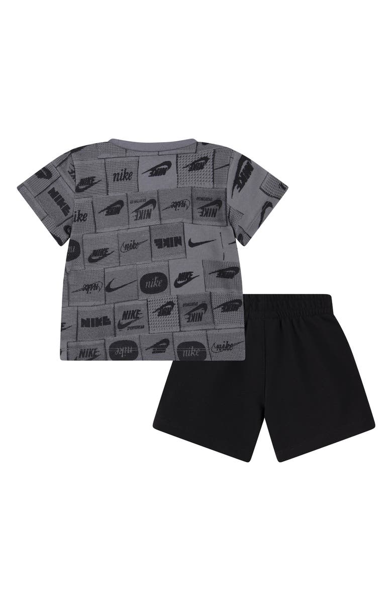 Nike Sportswear Club Graphic T-Shirt & Sweat Shorts Set, Alternate, color, Black
