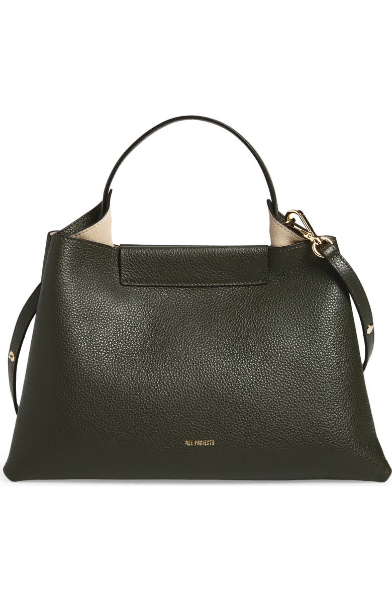 Ree Projects Elieze Medium Leather Handbag, Main, color, Deep Moss
