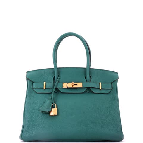Birkin Handbag Green Togo with Gold Hardware 30