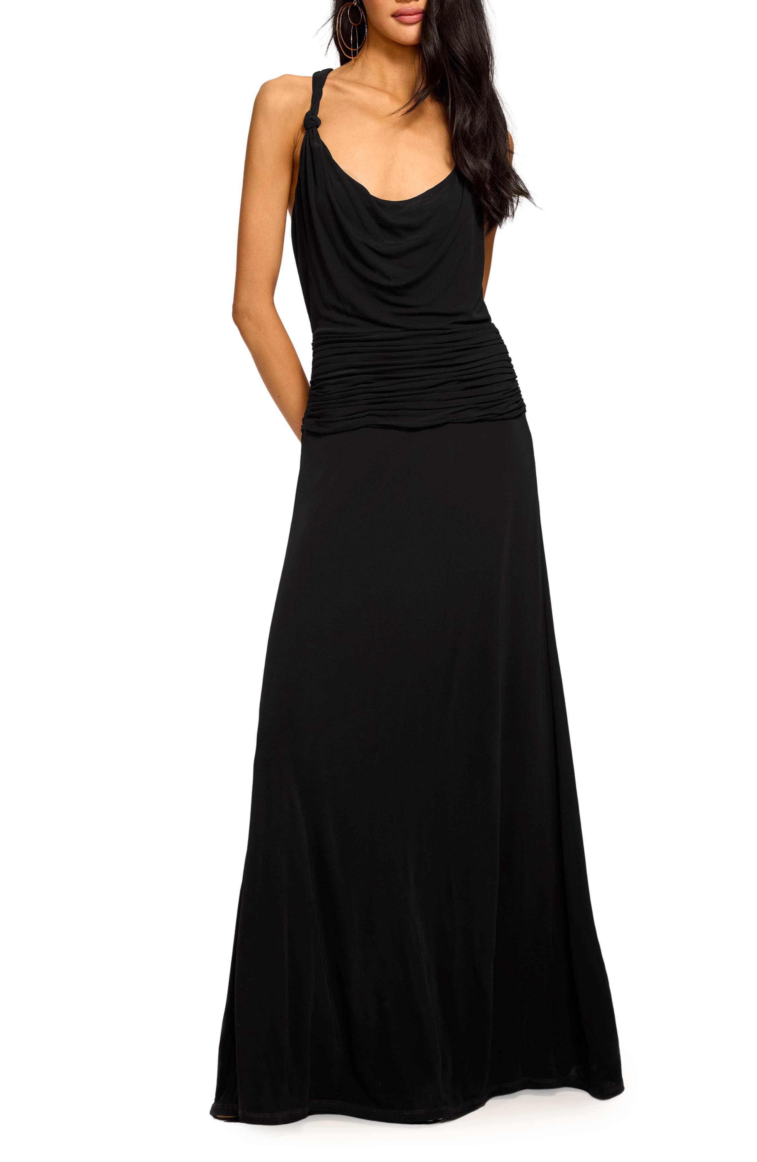 Mariah Shirred Racerback Gown
