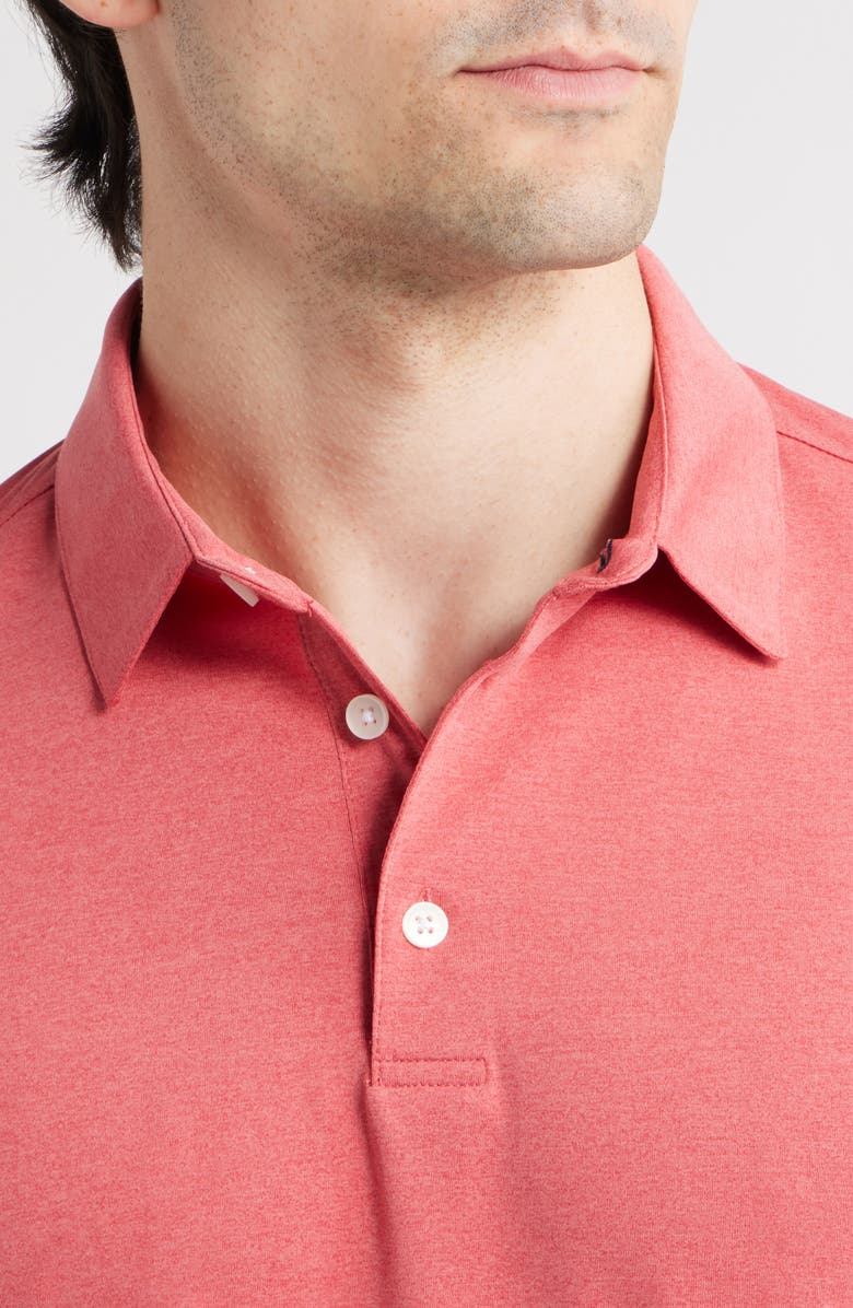 Mizzen+Main Versa Trim Fit Heathered Golf Polo, Alternate, color, Red Clay Heather
