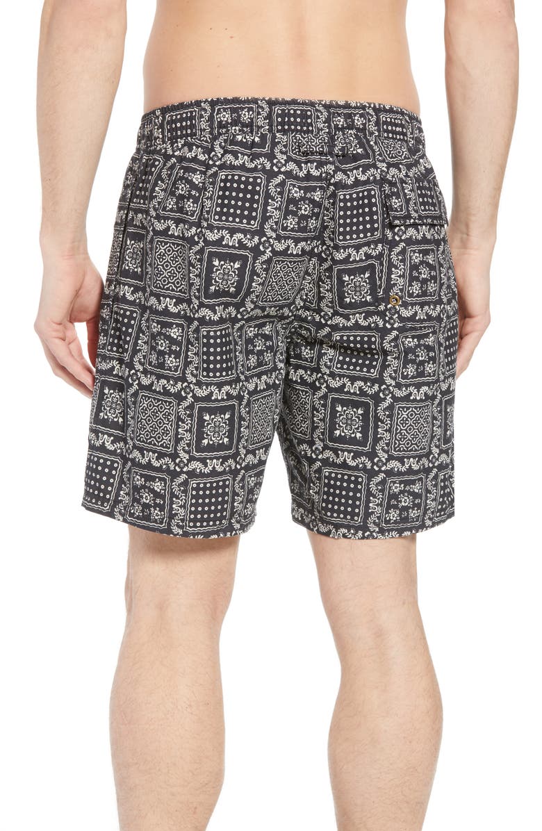 Short De Bain Pour Hommes Reyn Spooner Lahaina - Taille Petit (S), Couleur Noir - Neuf Avec étiquettes, Style Board Shorts