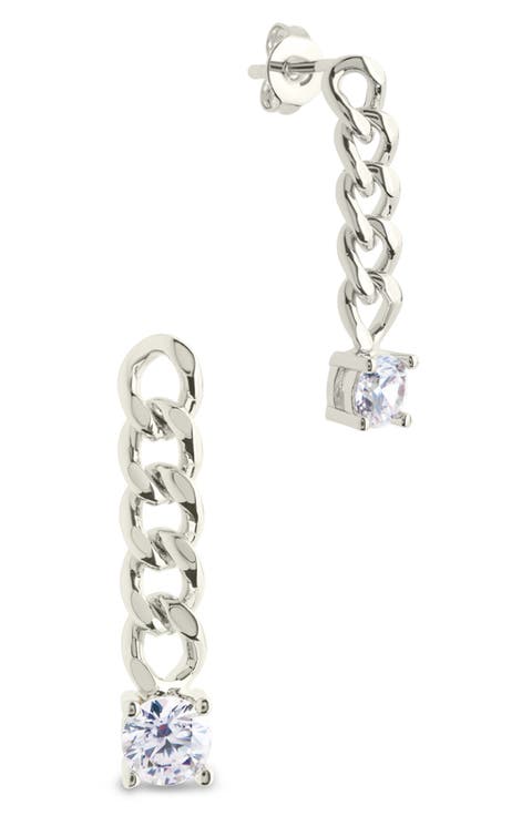 Phoebe Cubic Zirconia Chain Link Drop Earrings