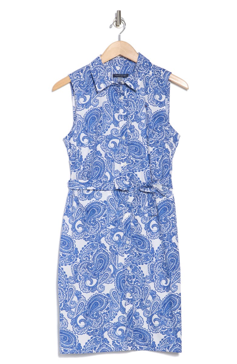 Tommy Hilfiger Paisley Sleeveless Cotton Shirtdress, Alternate, color, 
