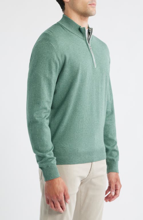 Johnnie-o Desmond Half Zip Sweater In Green