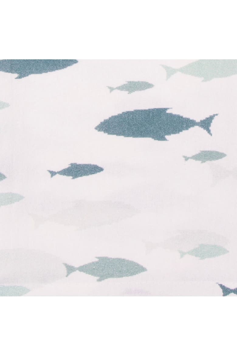 School of Fish Kitchen and Bathroom Graphic Print Hand Towel, Alternate, color, Blue