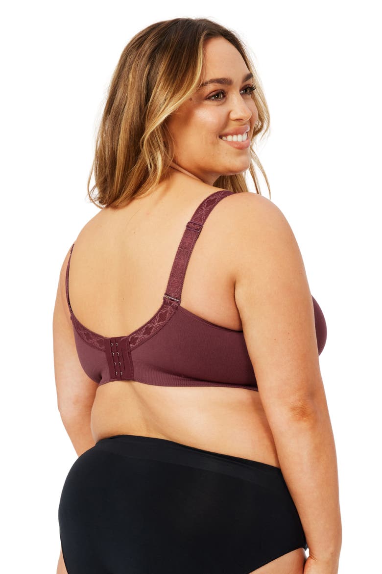 Popping Candy Fuller Bust Wire-free Nursing Bra, Alternate, color, Plum
