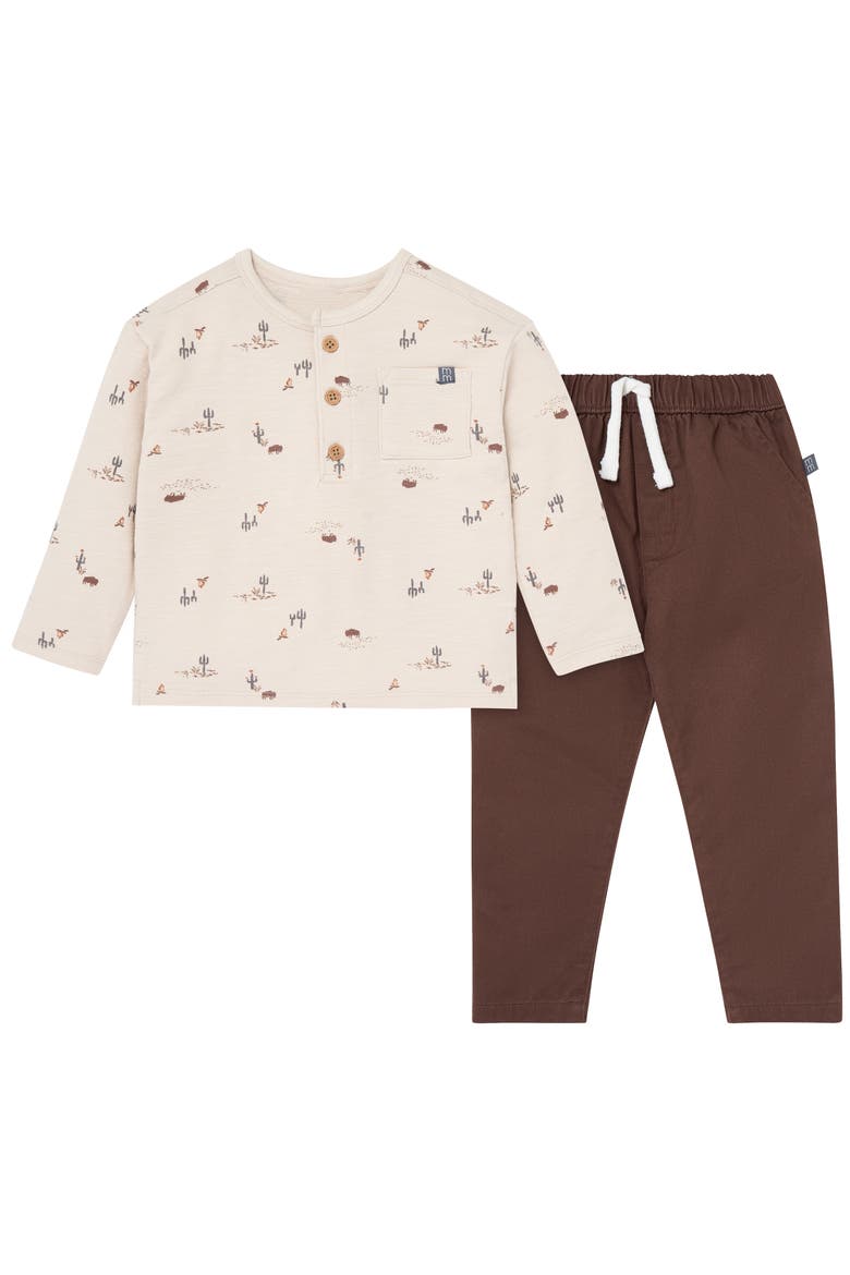 Henley Top and Pant Set, Main, color, Cactus
