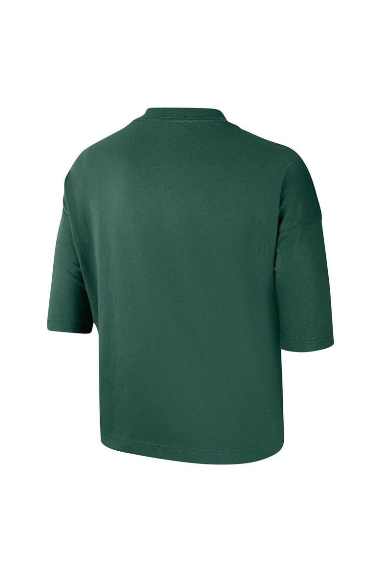 Women's Nike Hunter Green WNBA Logowoman Team 13 Cropped Boxy T-Shirt, Alternate, color, Hunter Green