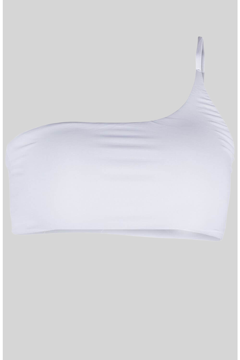 Serena One Shoulder Bikini Top, Alternate, color, White
