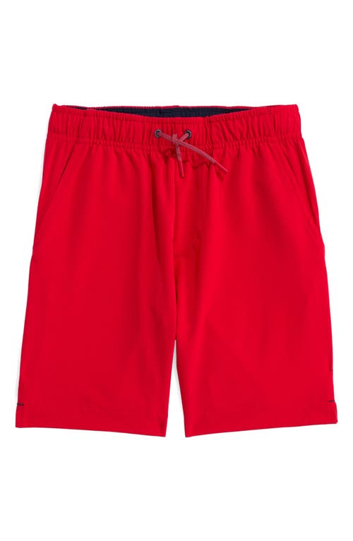 Vineyard Vines Kids' Performance Pull-on Shorts In Red
