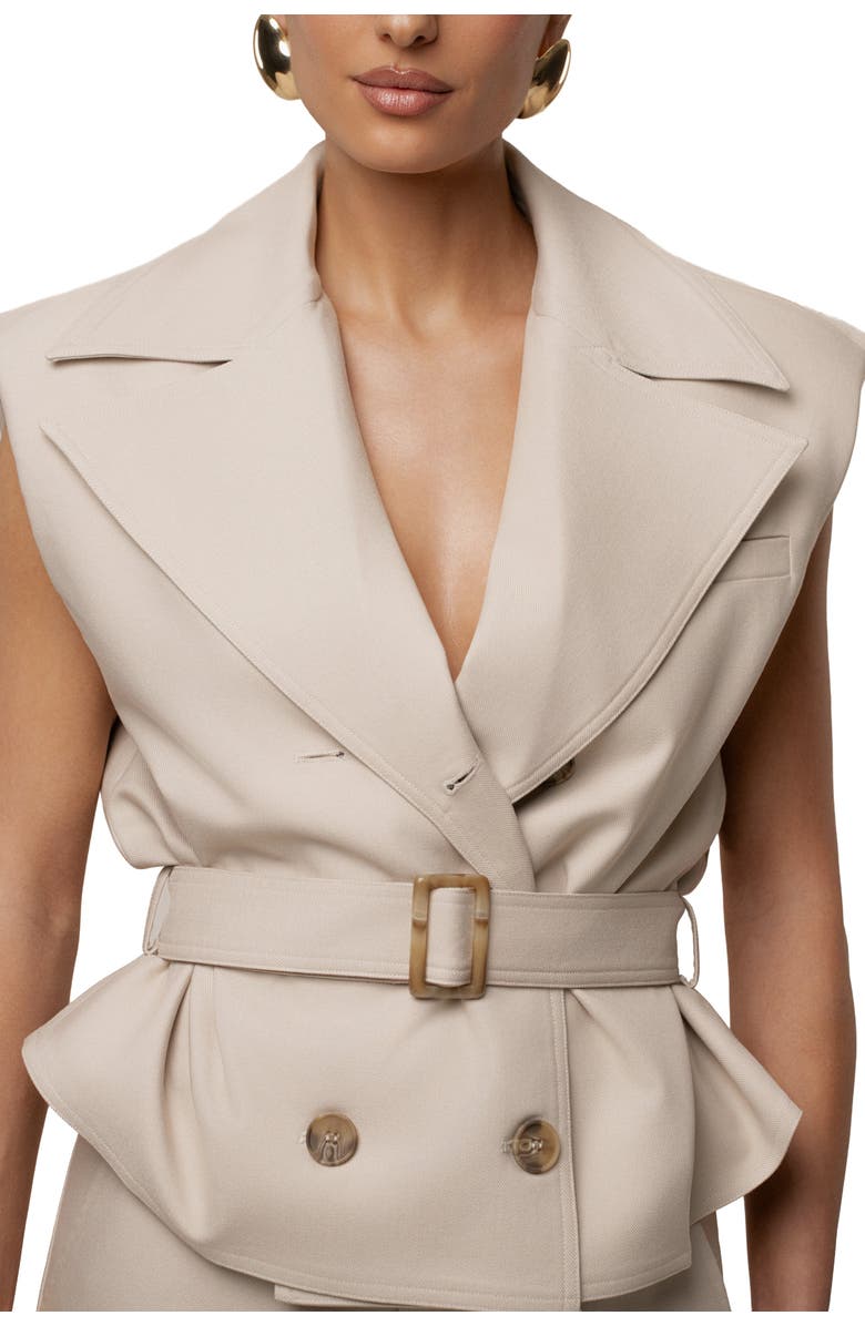 JLUXLABEL In Focus Belted Vest, Alternate, color, Beige
