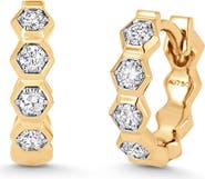 Sara Weinstock Honeycomb Huggie Hoop Earrings