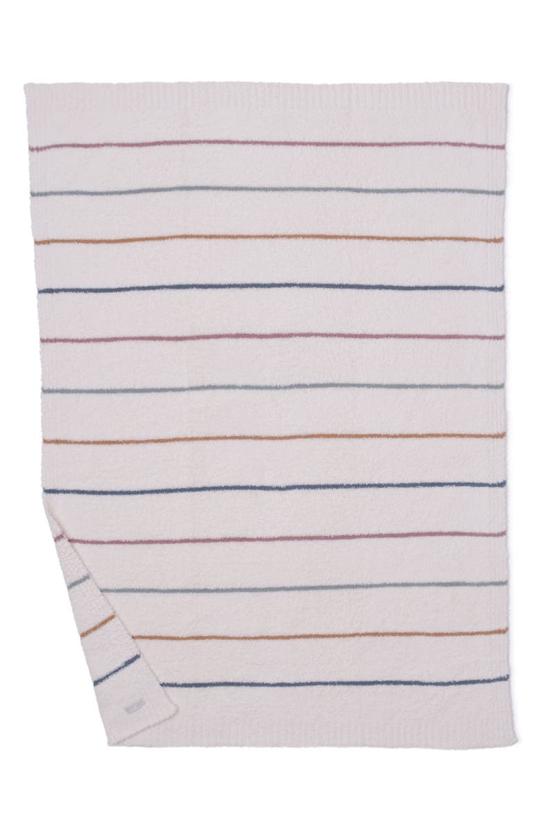 Barefoot Dreams<sup>®</sup> CozyChic<sup>®</sup> Rainbow Stripe Throw Blanket, Alternate, color, Cream Multi