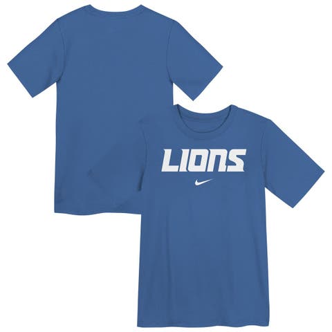 Preschool Nike Blue Detroit Lions Wordmark T-Shirt