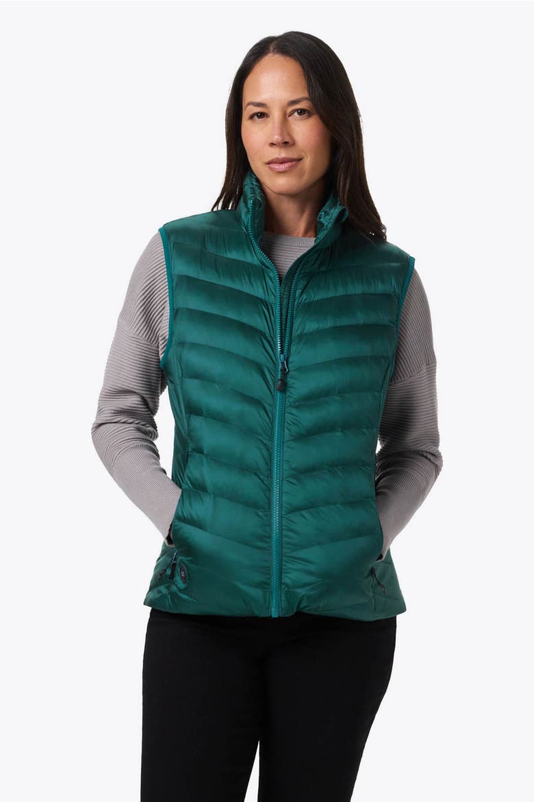 Backcountry Xtera Packable Heated Puffer Vest - Women's, Alternate, color, Forest Green