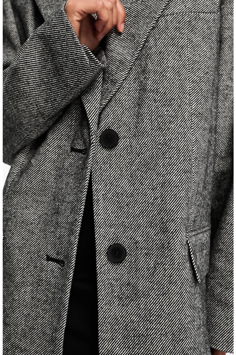 Oversize Twill Blazer, Alternate, color, BLACK