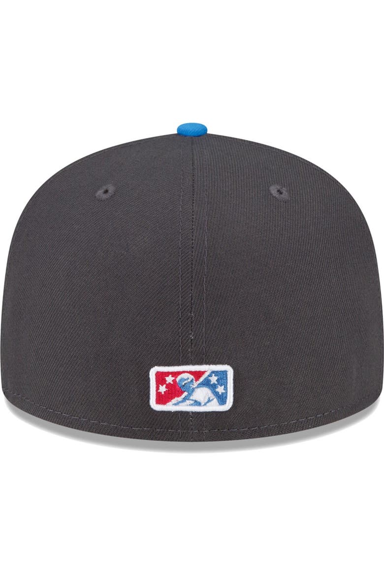Men's New Era Black San Antonio Missions Copa De La Diversion 59FIFTY Fitted Hat, Alternate, color, Charcoal