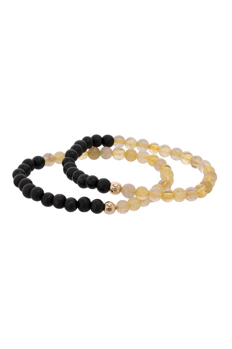 Men's N69 Money Max Set of 2 Healer's Bracelets, Alternate, color, BLACK