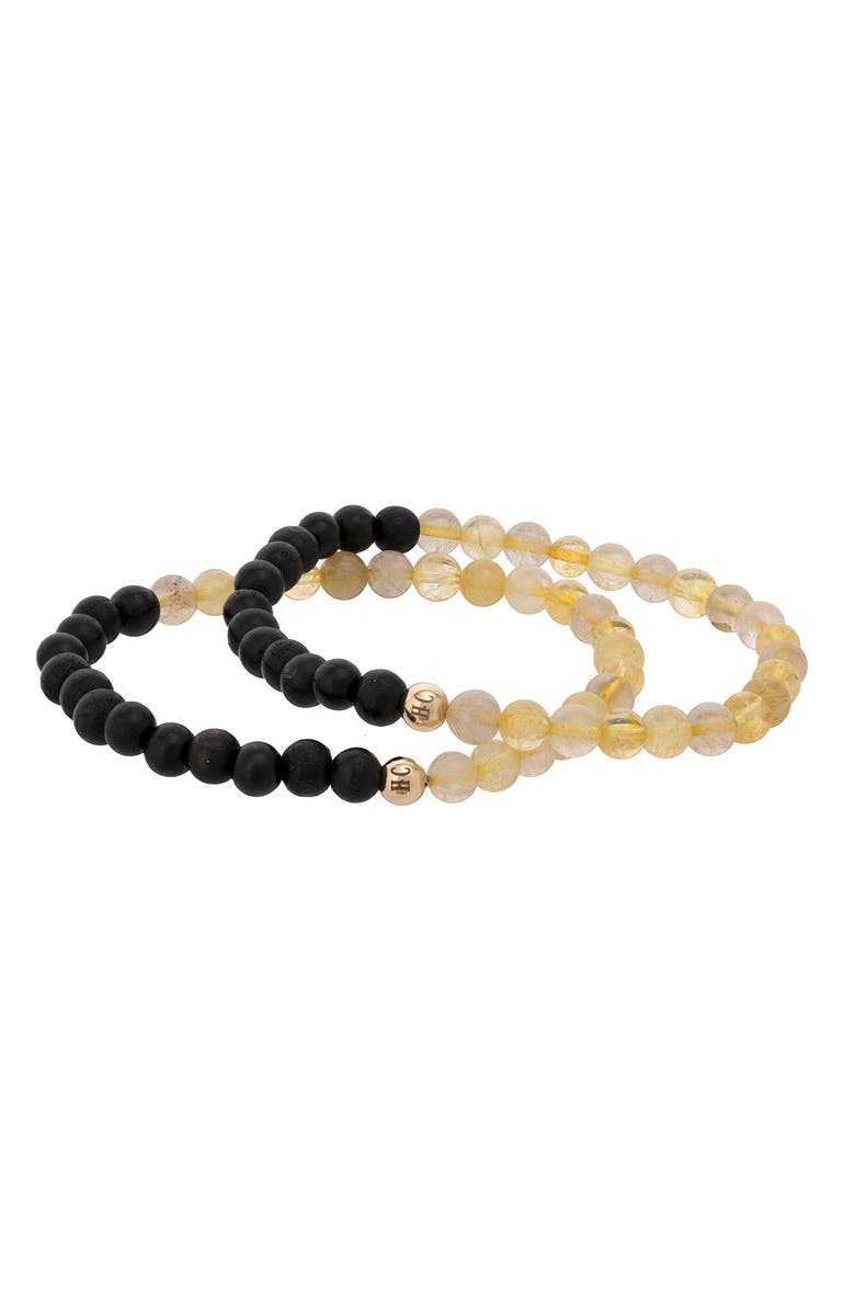 The Healer’s Collection Men's N69 Money Max Set of 2 Healer's Bracelets, Alternate, color, Black