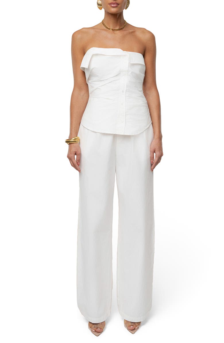 JLUXLABEL Riviera Strapless Top, Alternate, color, Ivory