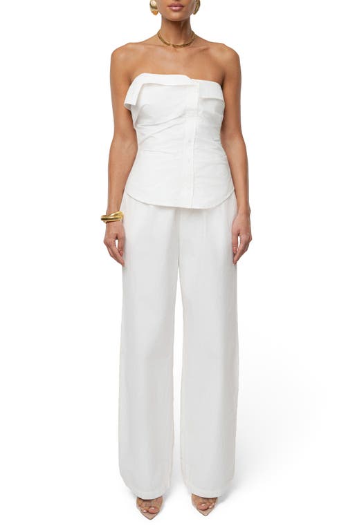 Jluxlabel Riviera Strapless Top In White