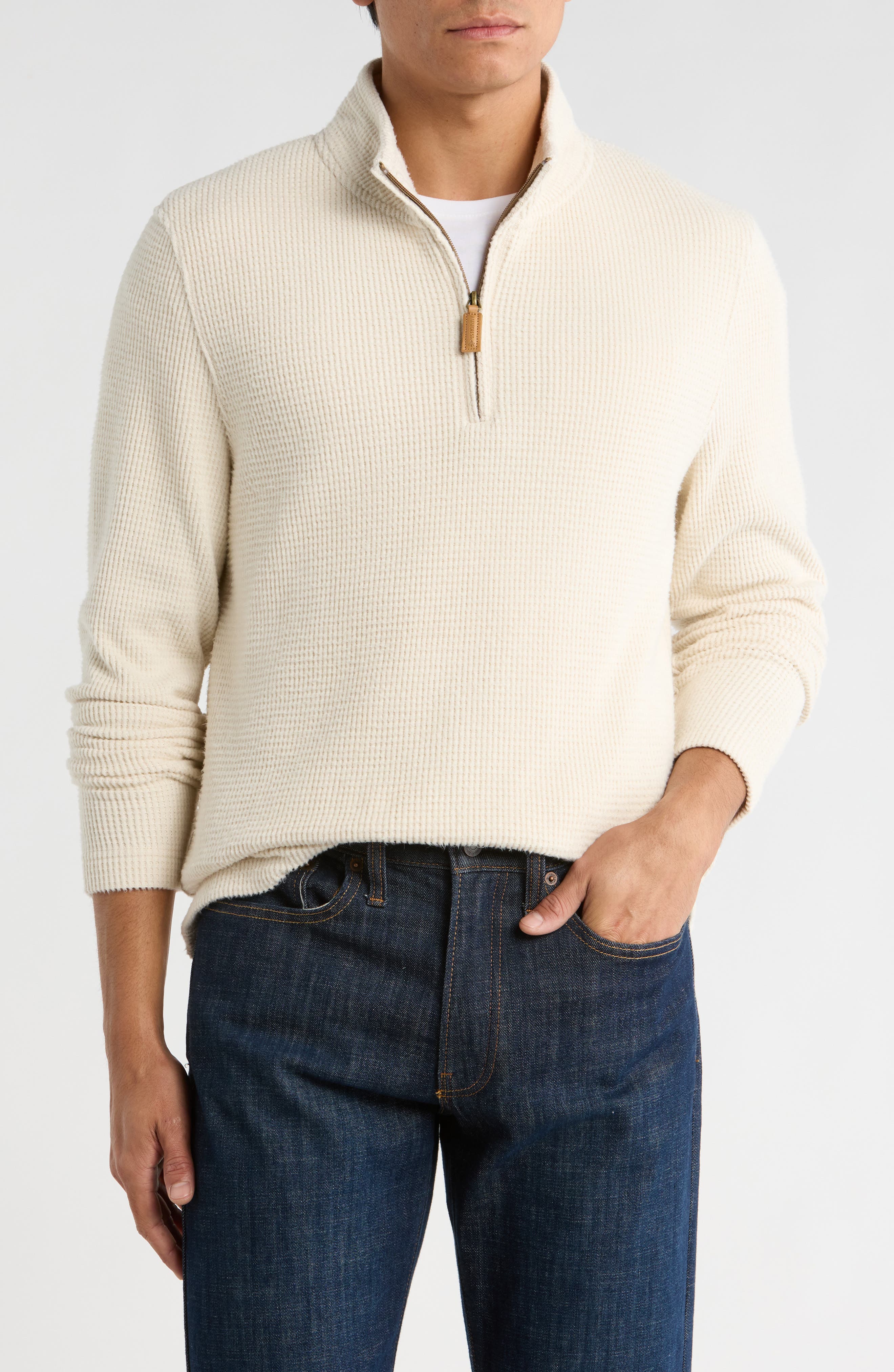 Heritage Lux Waffle Knit Quarter Zip Pullover