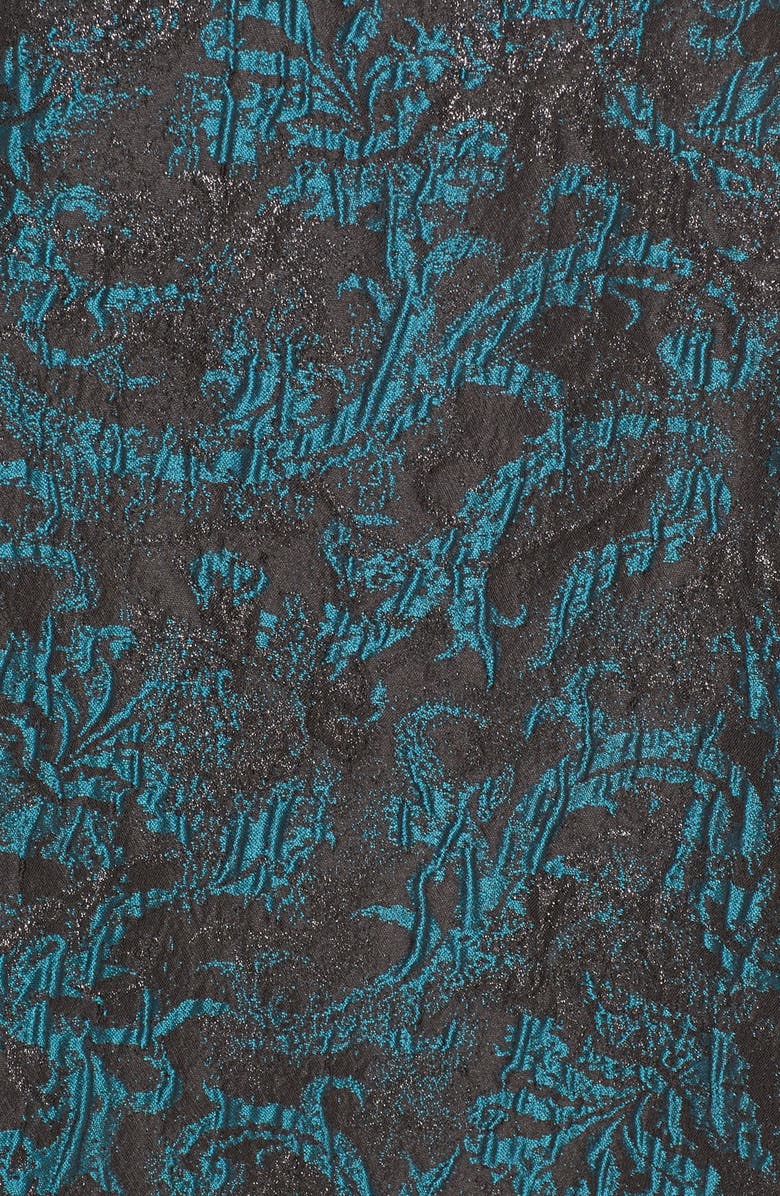 Alice + Olivia 'Malory' Pleated V-Neck Fit & Flare Dress, Alternate, color, 