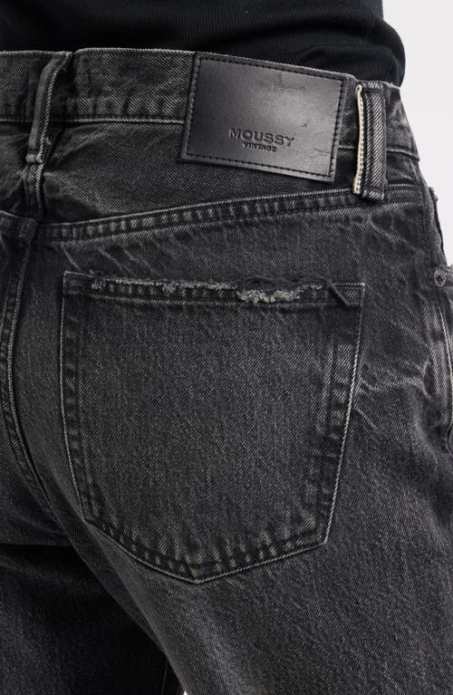 Moussy Vintage Haverhill Straight Leg Jeans In Black