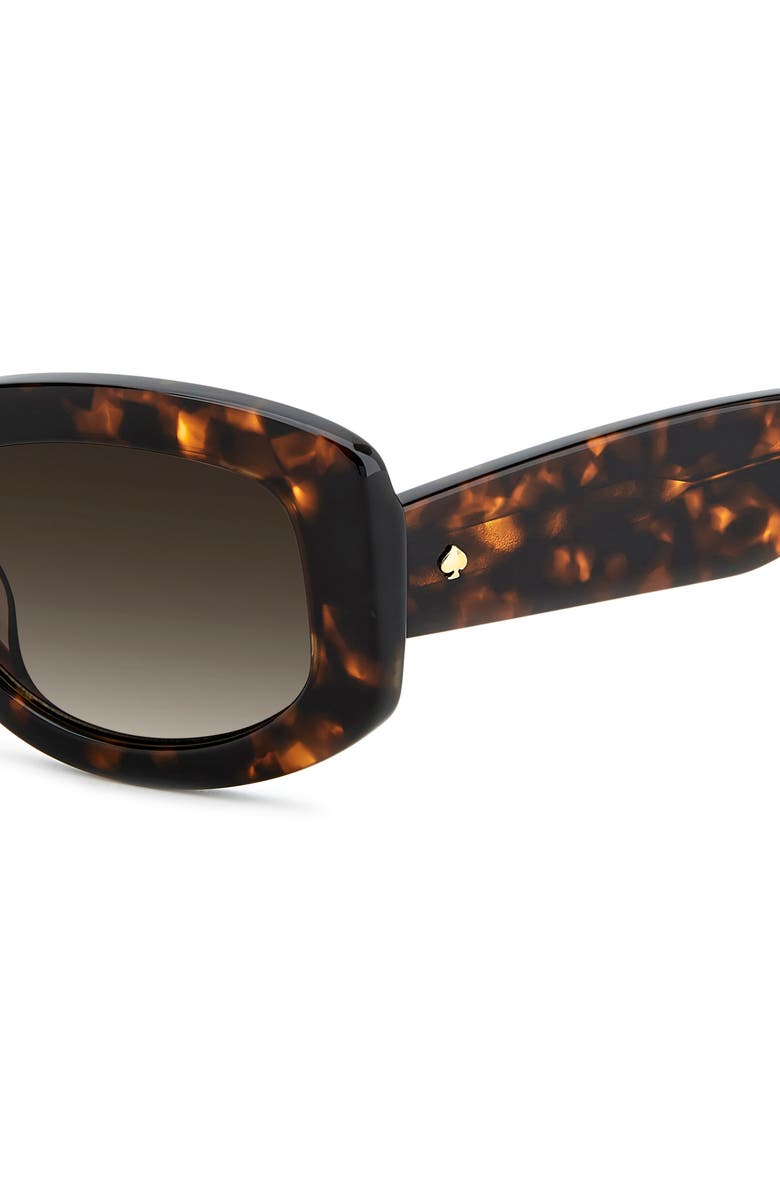 Kate Spade New York ailey 53mm gradient rectangular sunglasses, Alternate, color, Havana/ Brown Sf