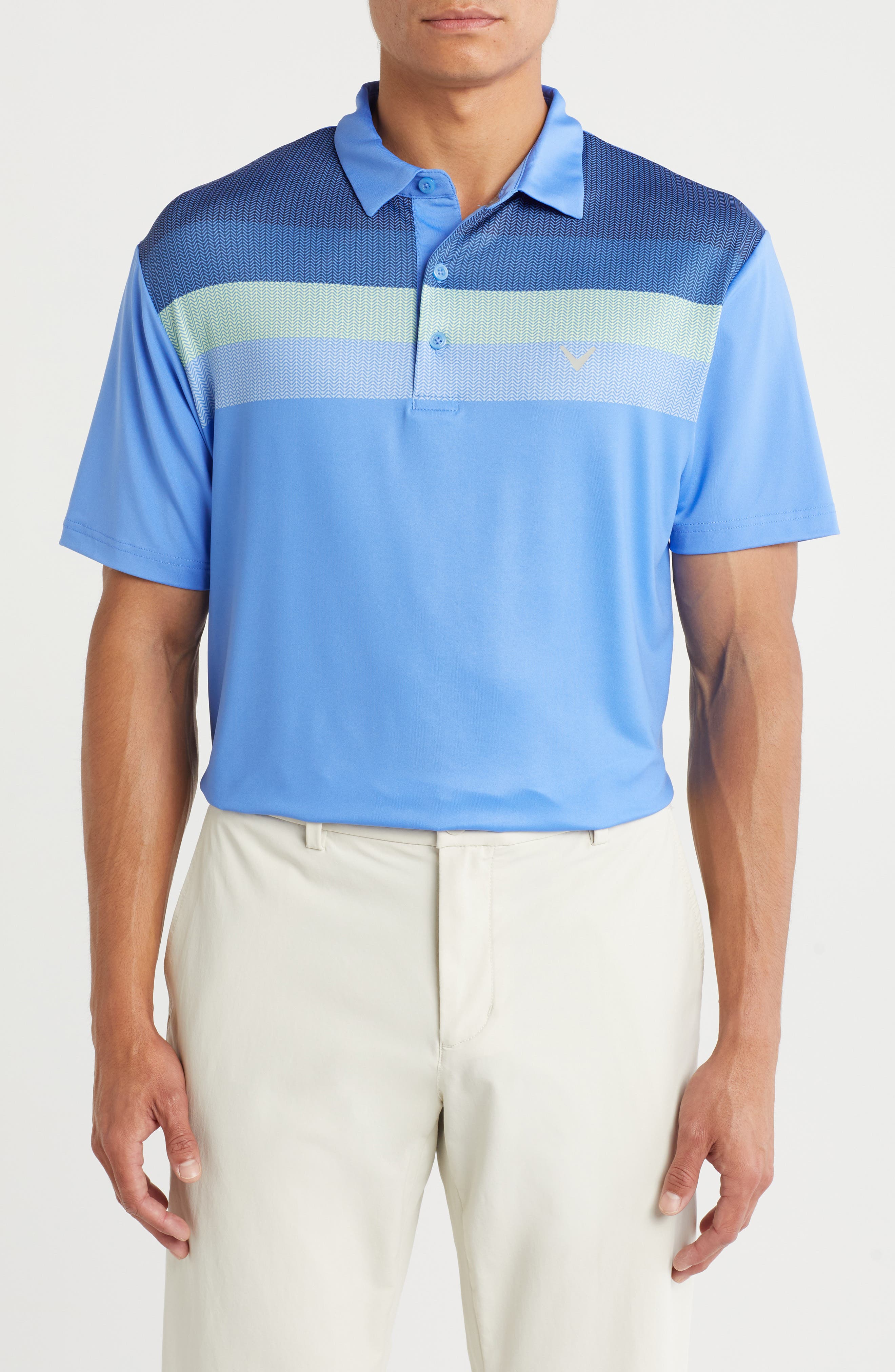 Callaway Engineered Stripe Texture Golf Polo