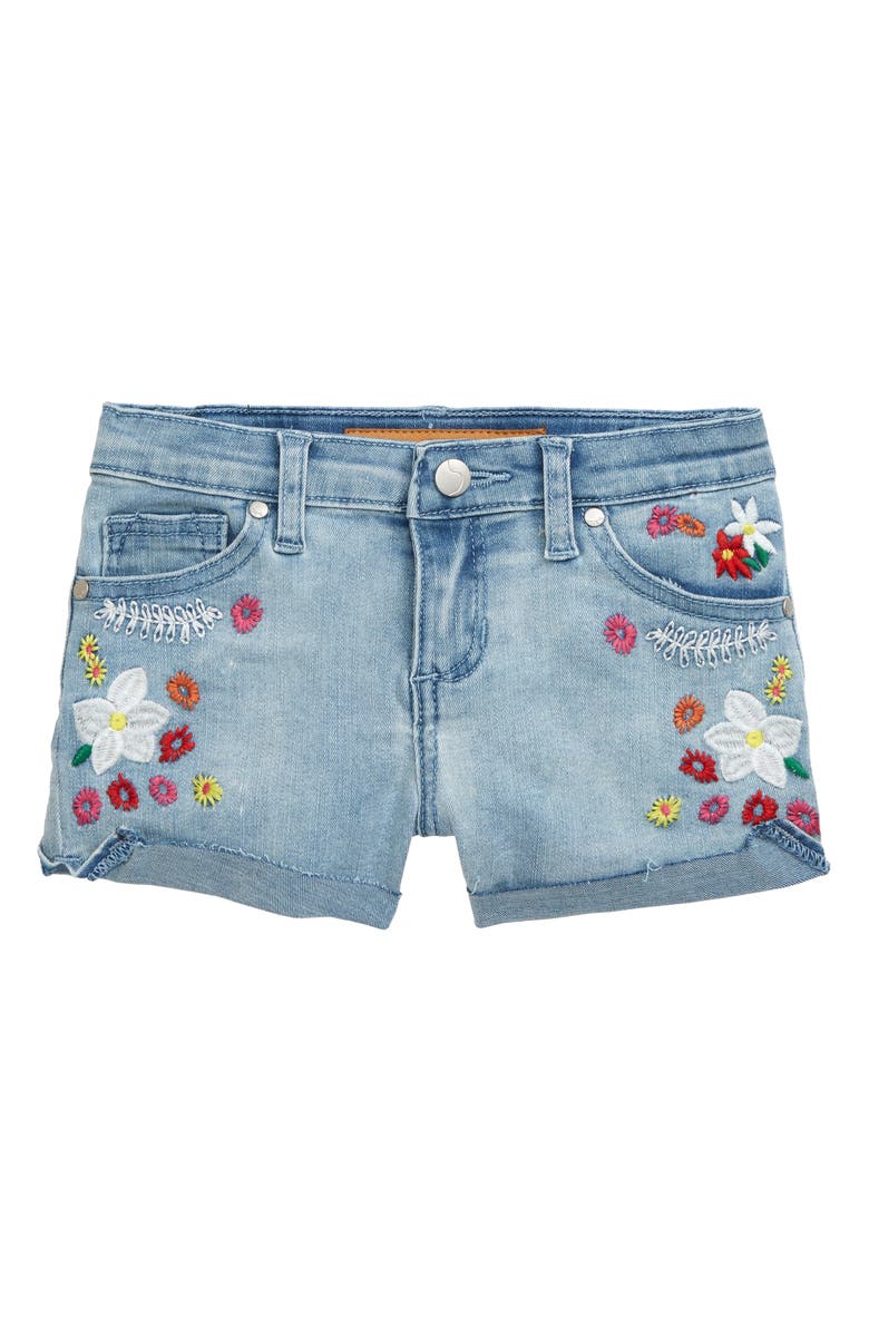 Joe's Kids' The Cali Embroidered Jean Shorts, Main, color,