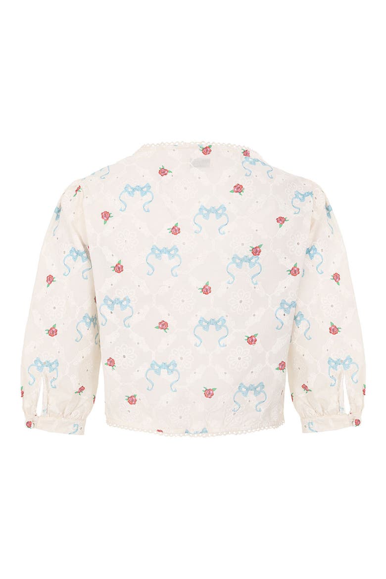 Cherish Salen Tie Front Crop Top, Alternate, color, WHITE