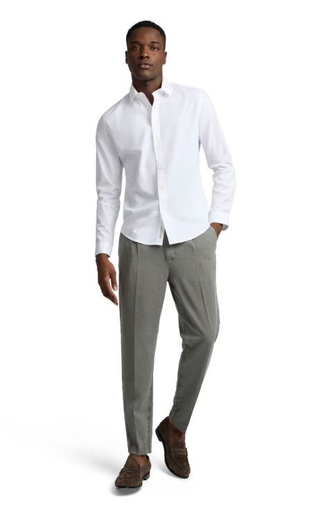 Poplin Button Down Long Sleeve Shirt