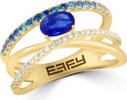 EFFY Sapphire & Diamond Multiband Ring